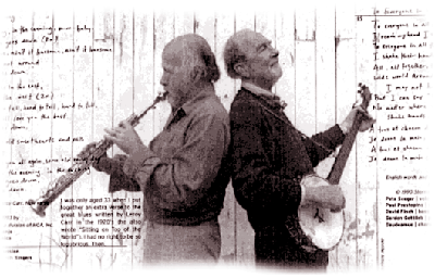 Paul Winter and Pete Seeger during the recording of PETE. Photo &copy;Jennifer Almquist